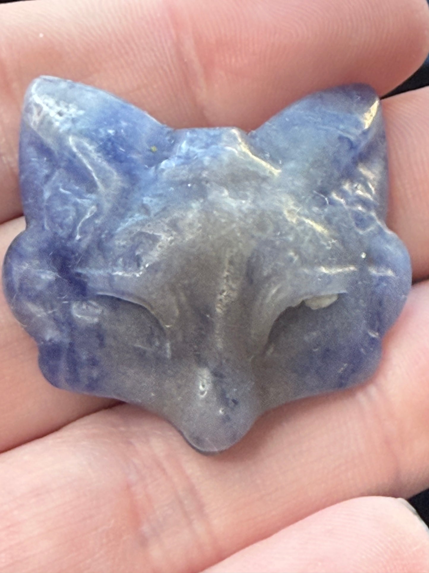 Chinese Sodalite Fox Mask