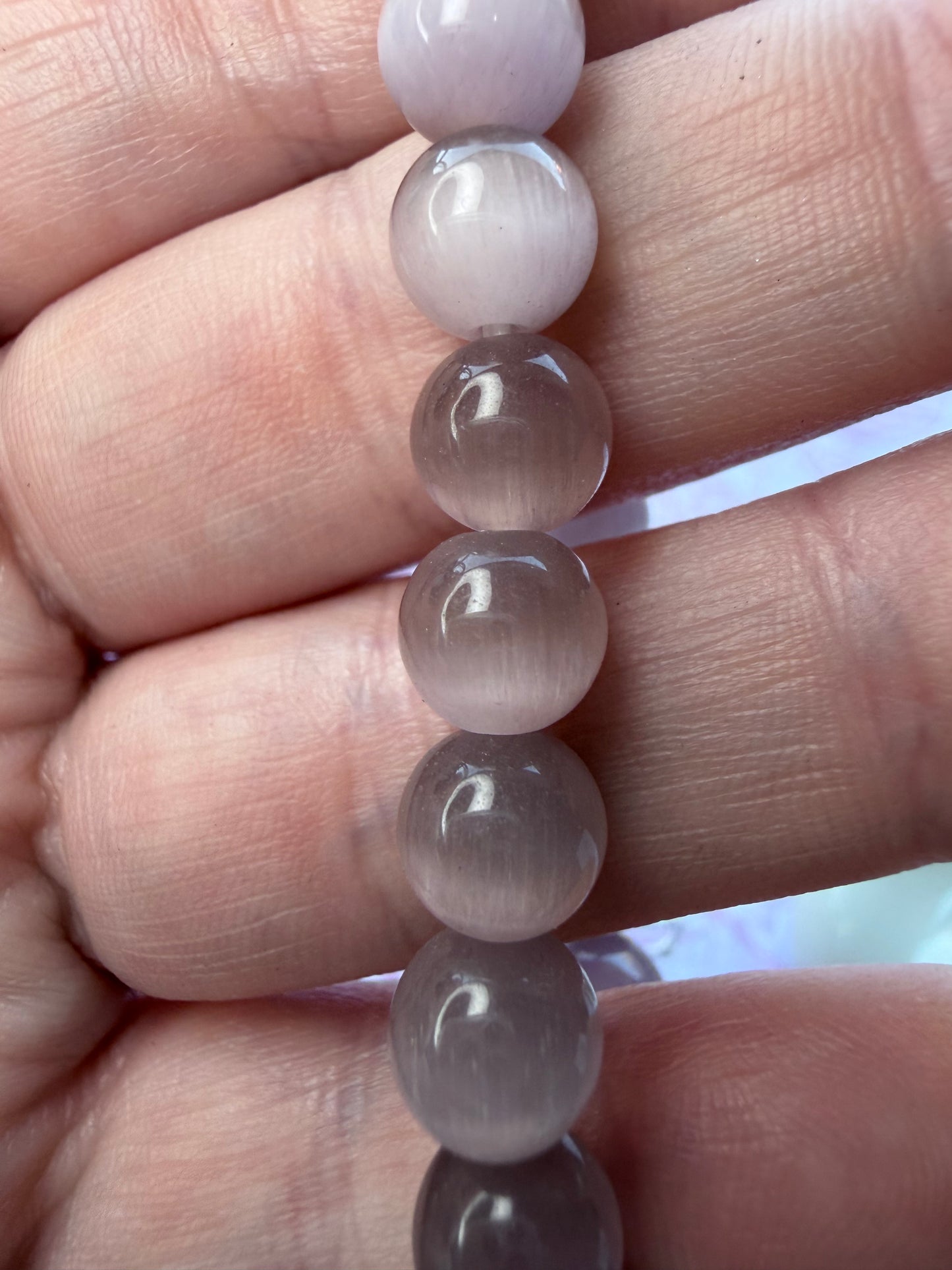 8mm Cat’s Eye Bracelet – Mauve/Lilac