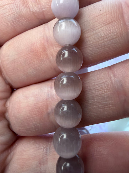 8mm Cat’s Eye Bracelet – Mauve/Lilac