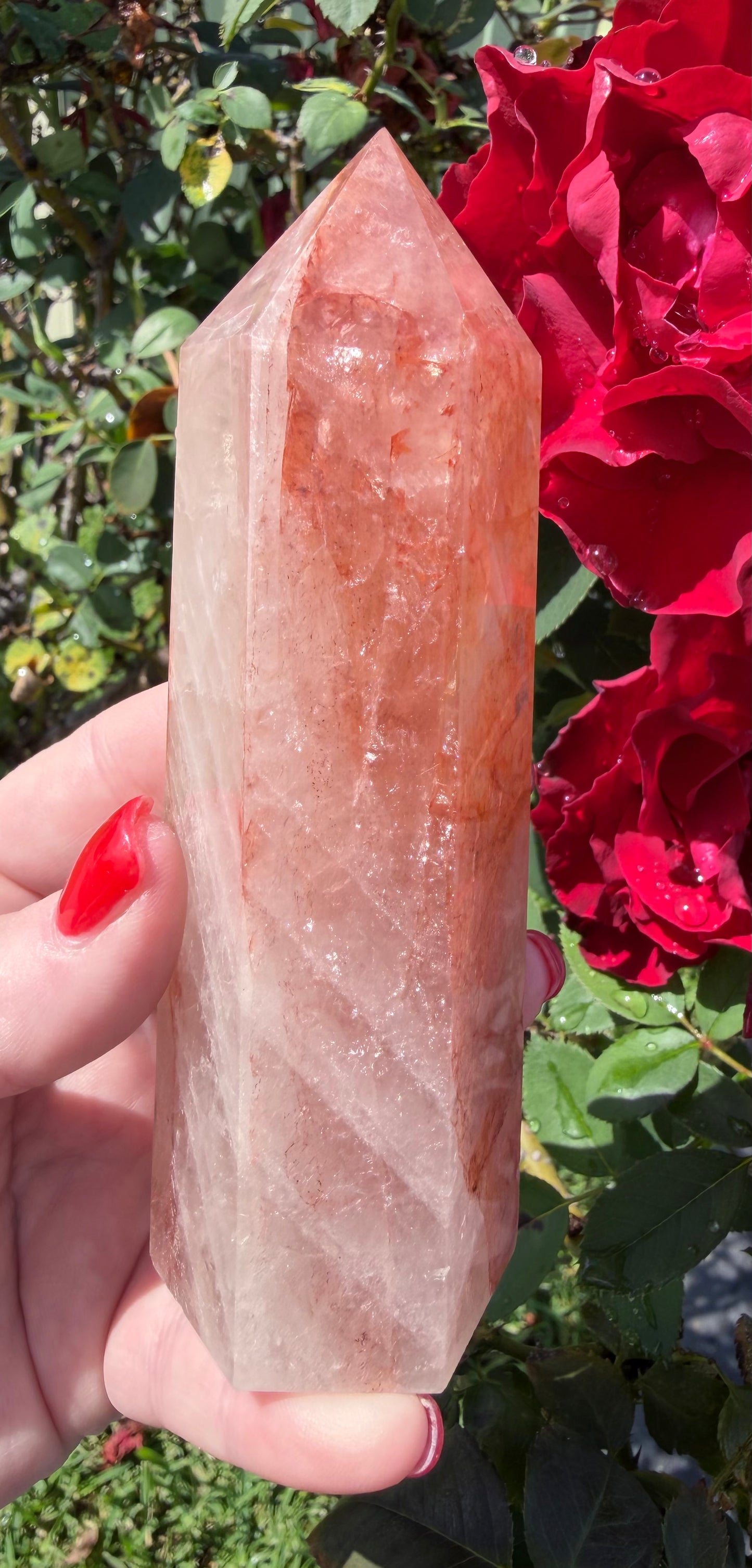 Fire Quartz Tower – 12.6cm | 340g