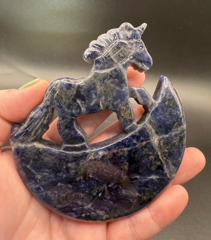 Sodalite Unicorn on Stand