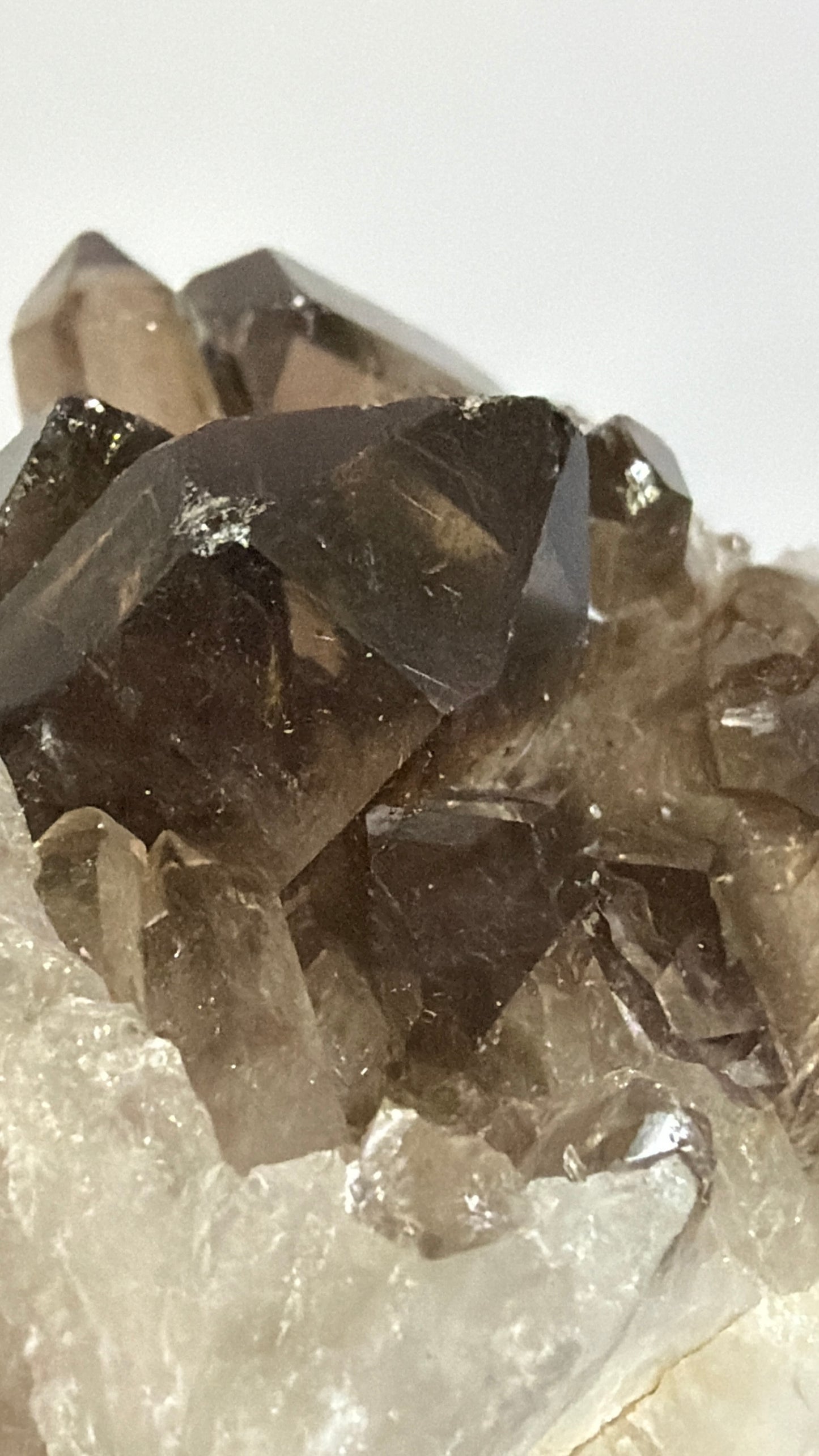 Smoky Quartz Crystal Cluster on Milky Quartz Matrix 214g | Natural Brazilian