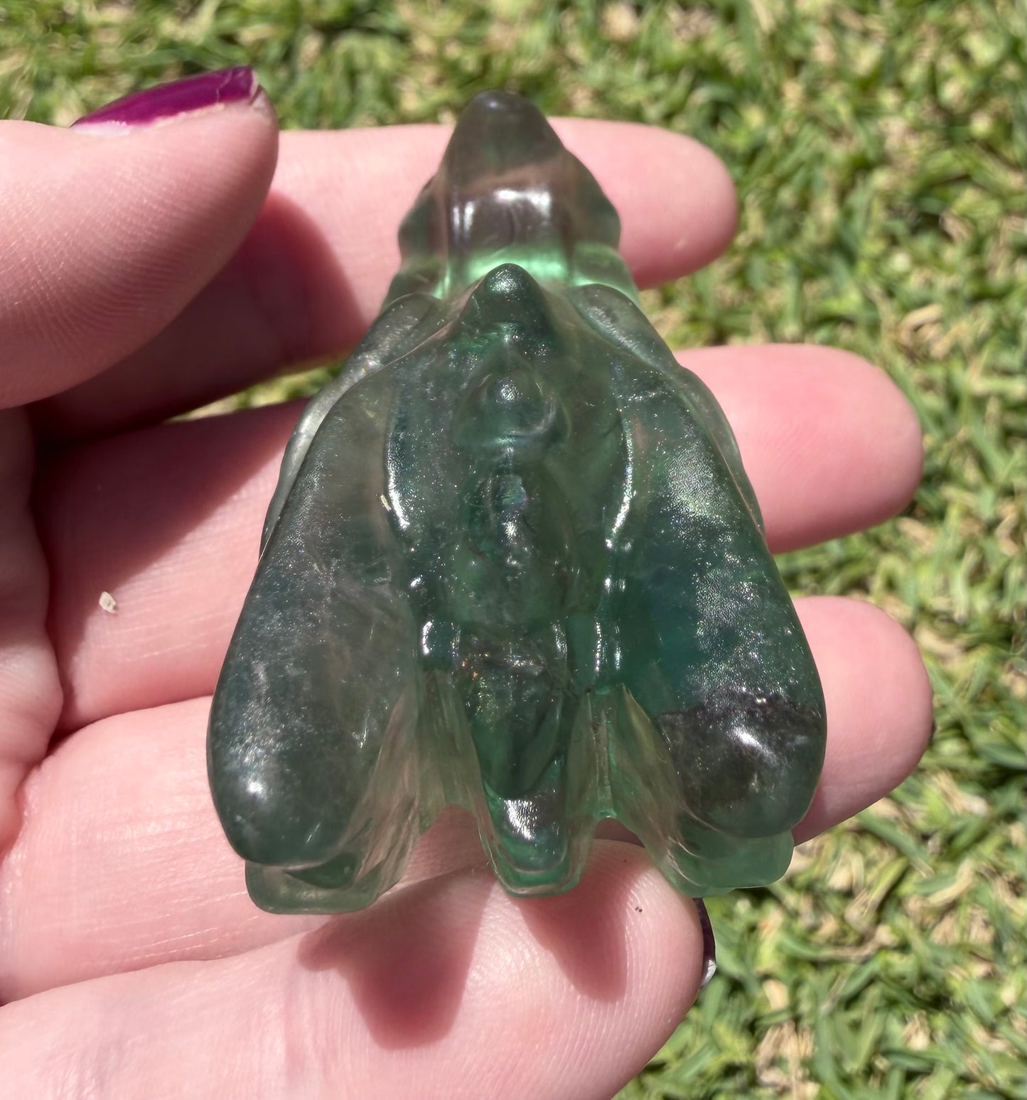 Green Fluorite Dragon Head