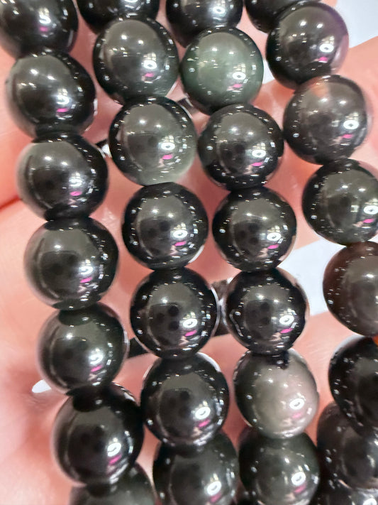 8mm Rainbow Sheen Obsidian Bracelet

Protection • Truth • Inner Strength