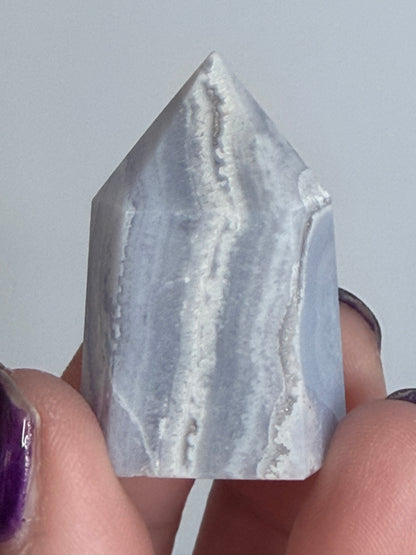 Blue Lace Agate Tower – 3.6cm | 22g