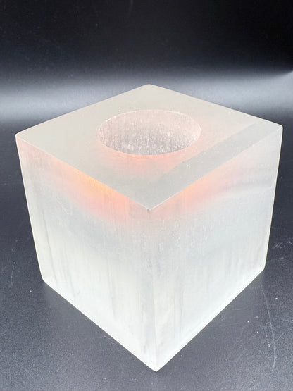 Selenite Cube Candle Holder - Crystal wonderland By Lisa