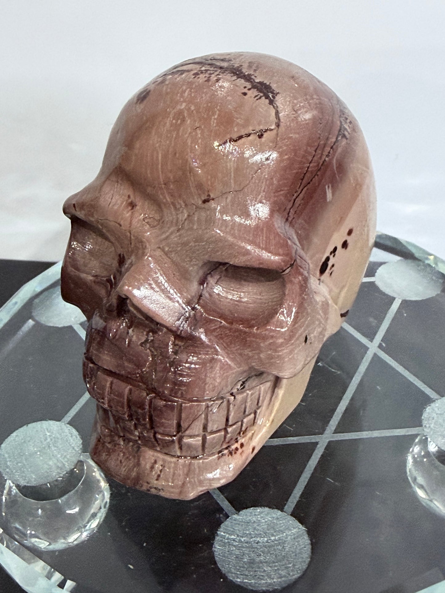 Picture Jasper Skull Carving – 300g