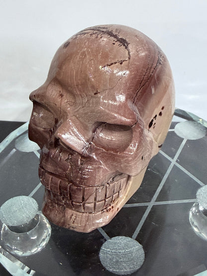 Picture Jasper Skull Carving – 300g