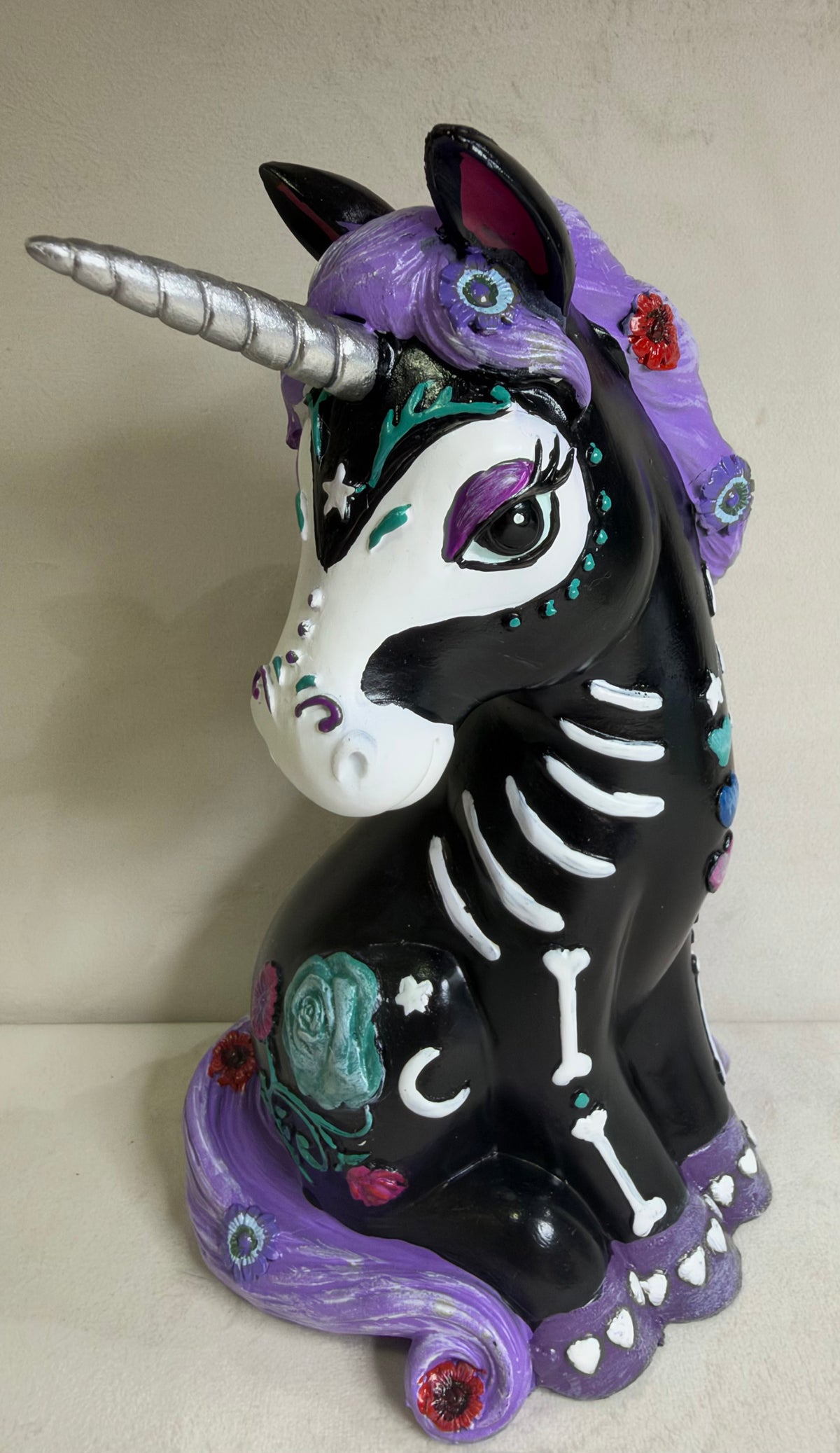 Sugarcorn Gothic Skeleton Unicorn Figurine – Nemesis Now – 22cm