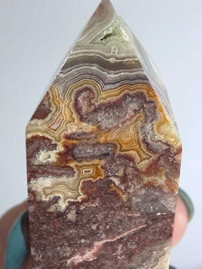 Mexican Crazy Lace Agate Tower –B