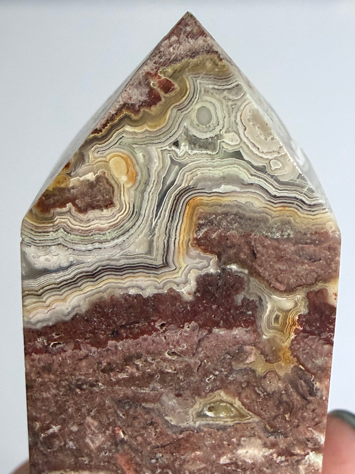 Mexican Crazy Lace Agate Tower – C