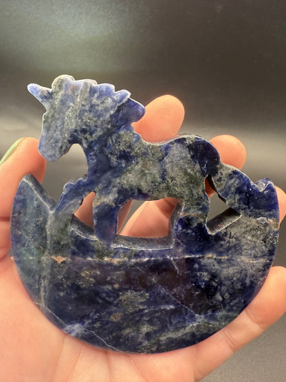 Sodalite Unicorn on Stand