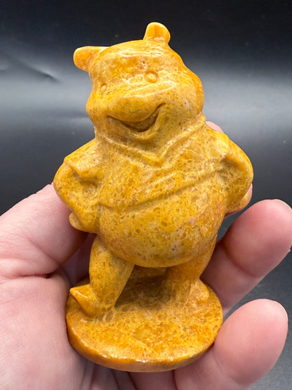 Yellow Jasper Winnie the Pooh Carving – 8.5cm