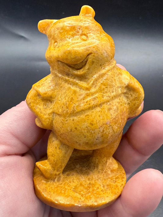 Yellow Jasper Winnie the Pooh Carving – 8.5cm - Crystal wonderland By Lisa