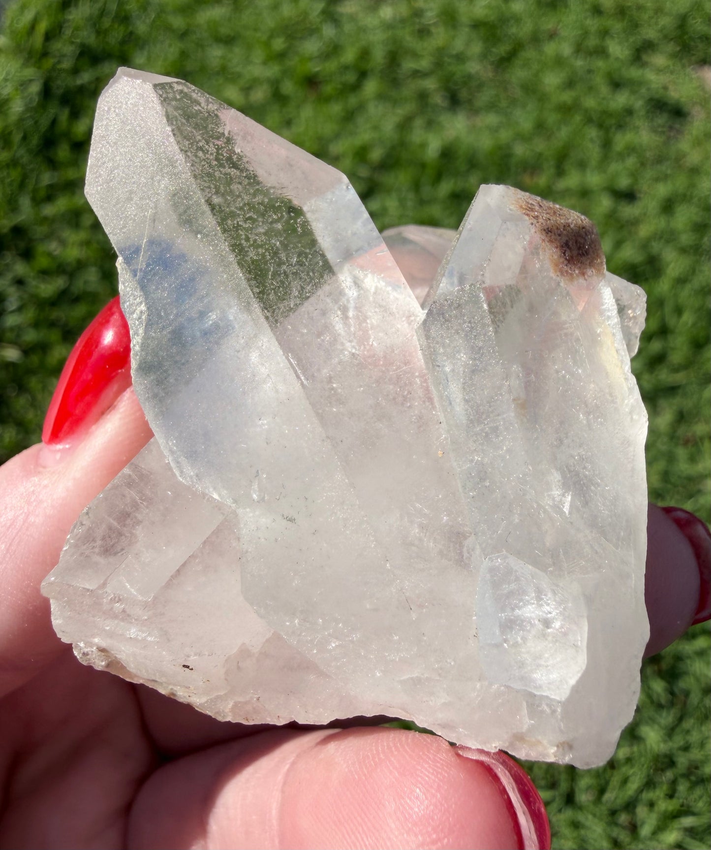 Clear Quartz Cluster with Natural Mineral Inclusions – 92g