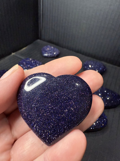 Blue Goldstone Heart (Approx. 3cm) – Man-Made Stone
(Intuitively Chosen)