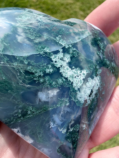 Moss Agate Heart