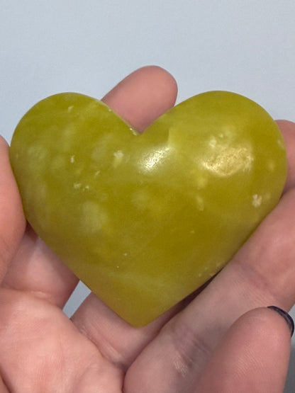 Lemon Jade (Serpentine) Heart 💛
