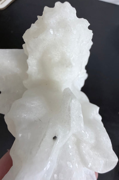 White Calcite Angel Crystal Carving – 15cm