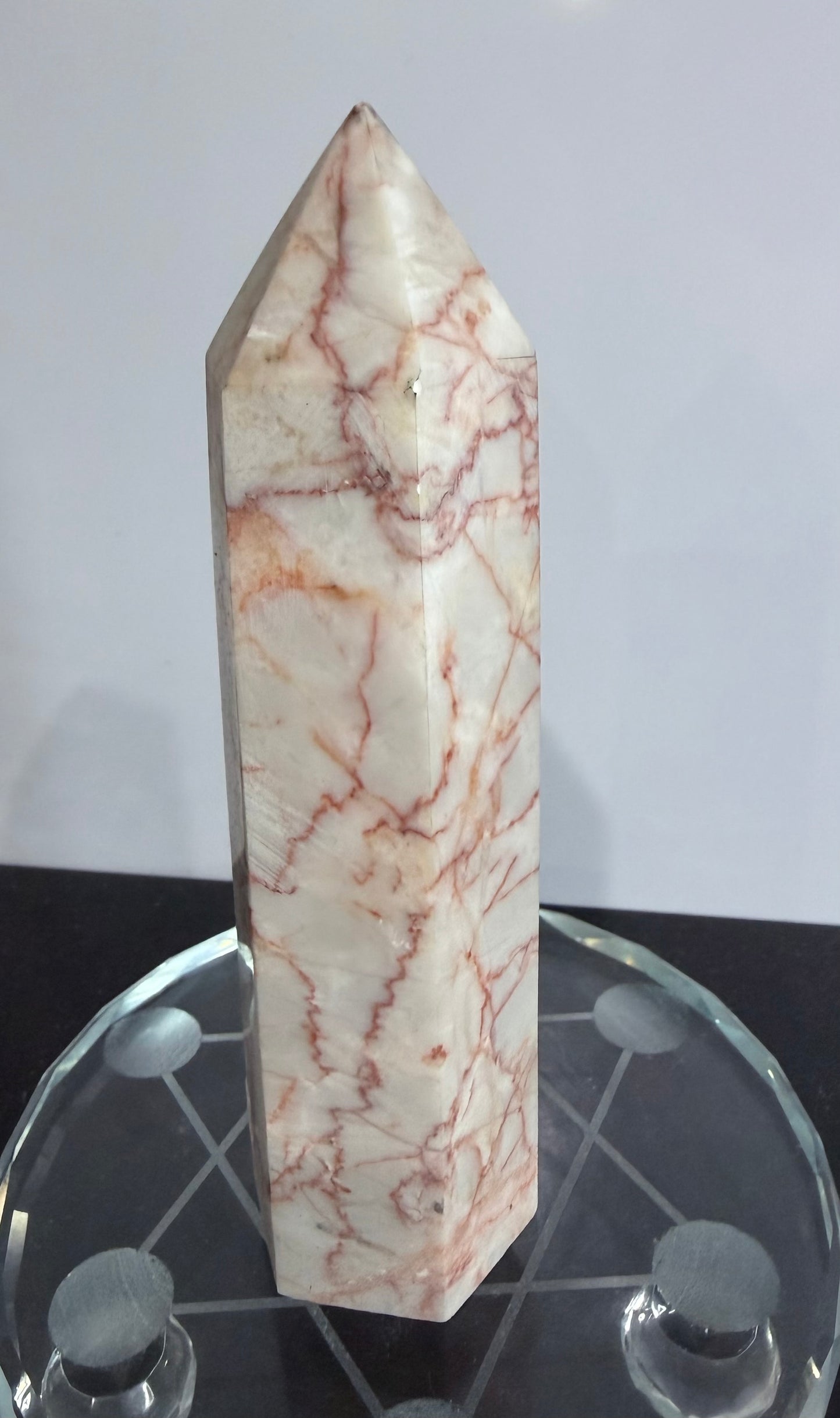 Red Vein Jasper Crystal Tower – 13.7cm | 298g E