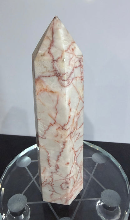 Red Vein Jasper Crystal Tower – 13.7cm | 298g E
