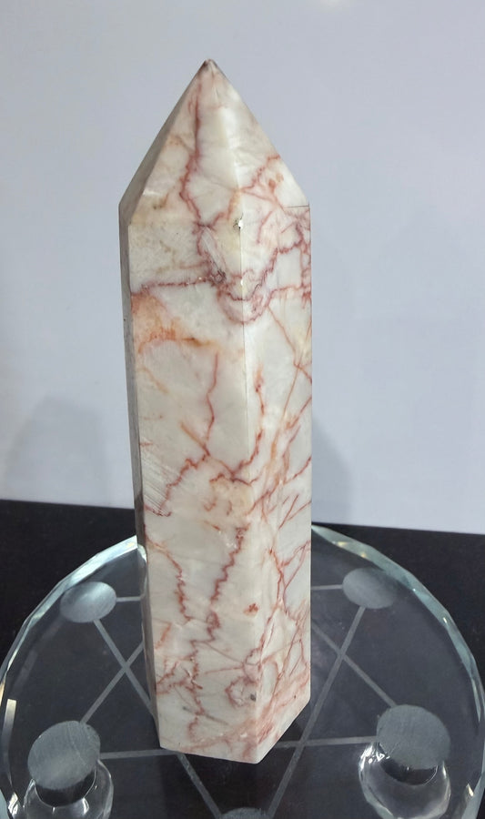 Red Vein Jasper Crystal Tower – 13.7cm | 298g E
