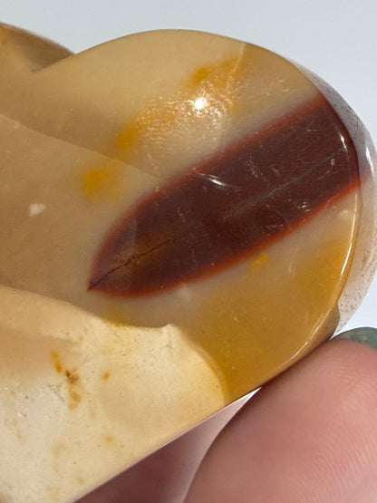 Mookaite Jasper Heart with Natural Dendrites 77g | 6 × 5 cm