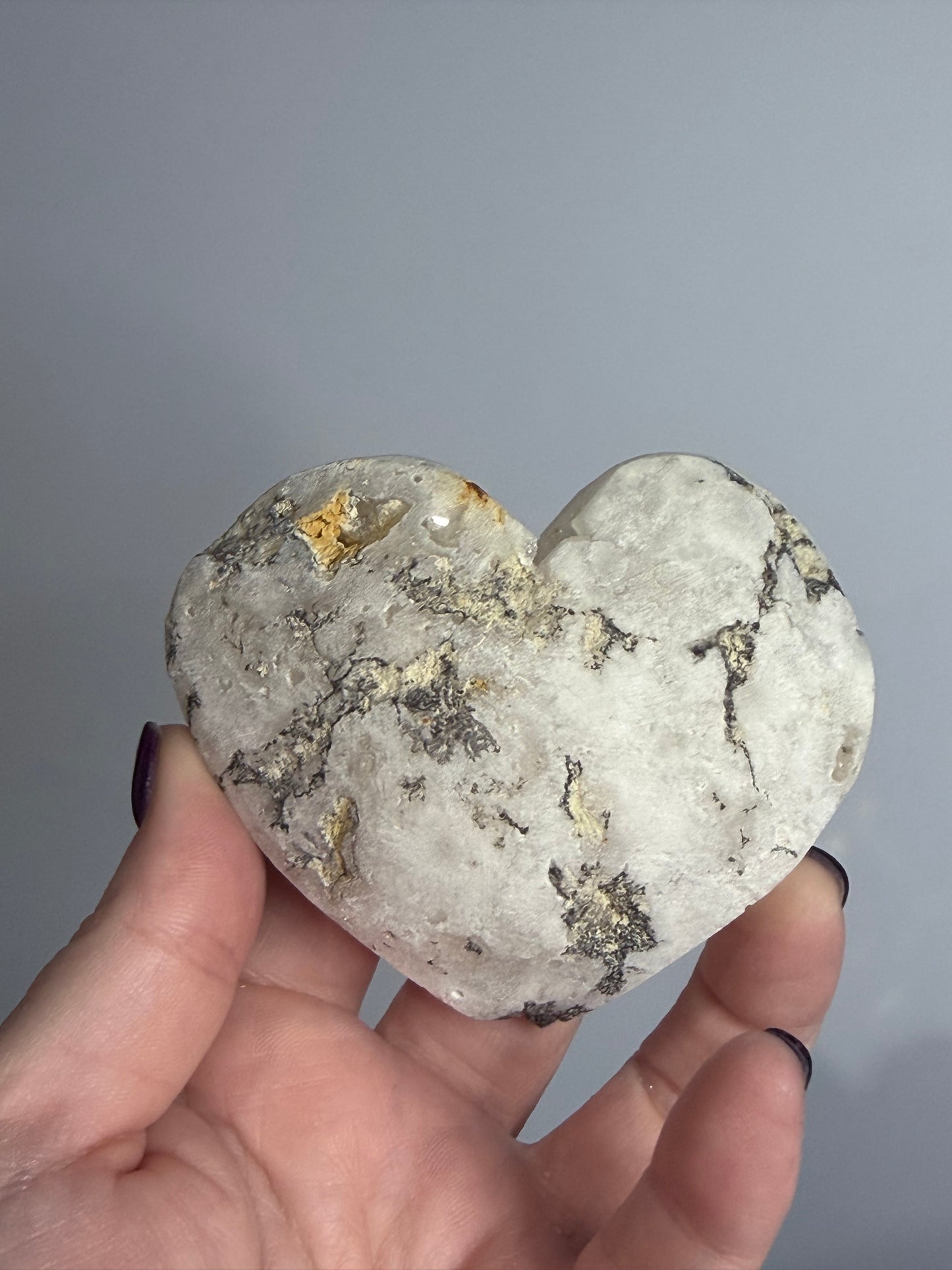 Quartz Druzy Geode Heart Free Standing