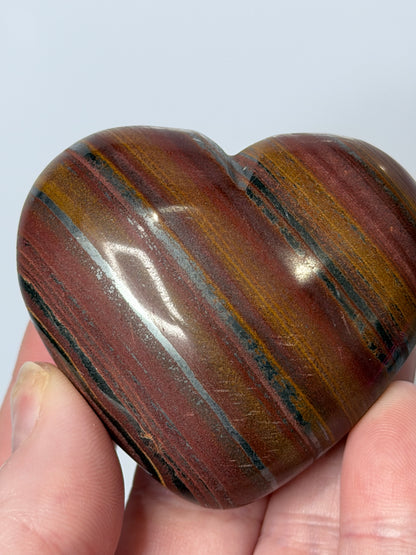 Tiger Iron Heart – 125g Natural Crystal Heart | 5.6cm A