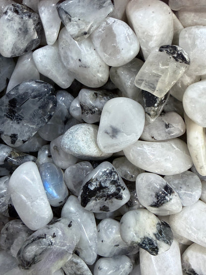 Rainbow Moonstone crystal chips
 – 50g Bag