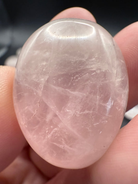 Rose Quartz Pocket Palm Stone