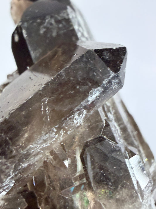 Smoky Quartz Crystal Cluster on Milky Quartz Matrix 160g | Natural Brazilian -