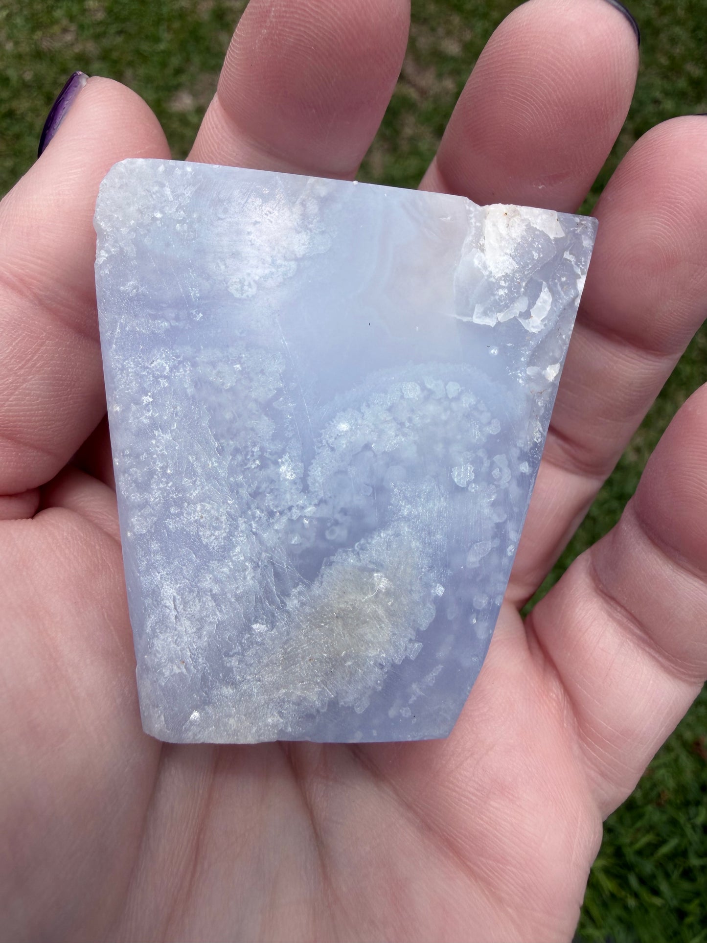 Blue Lace Agate Druzy Freeform – 82g