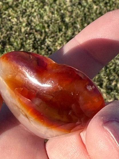 Carnelian Puffy 4cm Heart