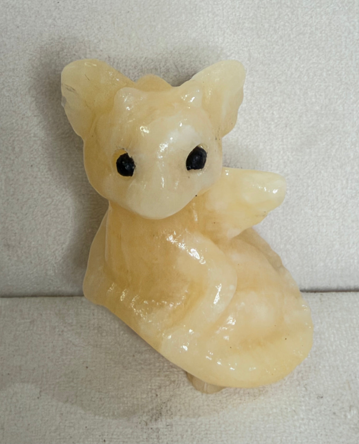 Baby Dragon Yellow Calcite Carving – 6 cm