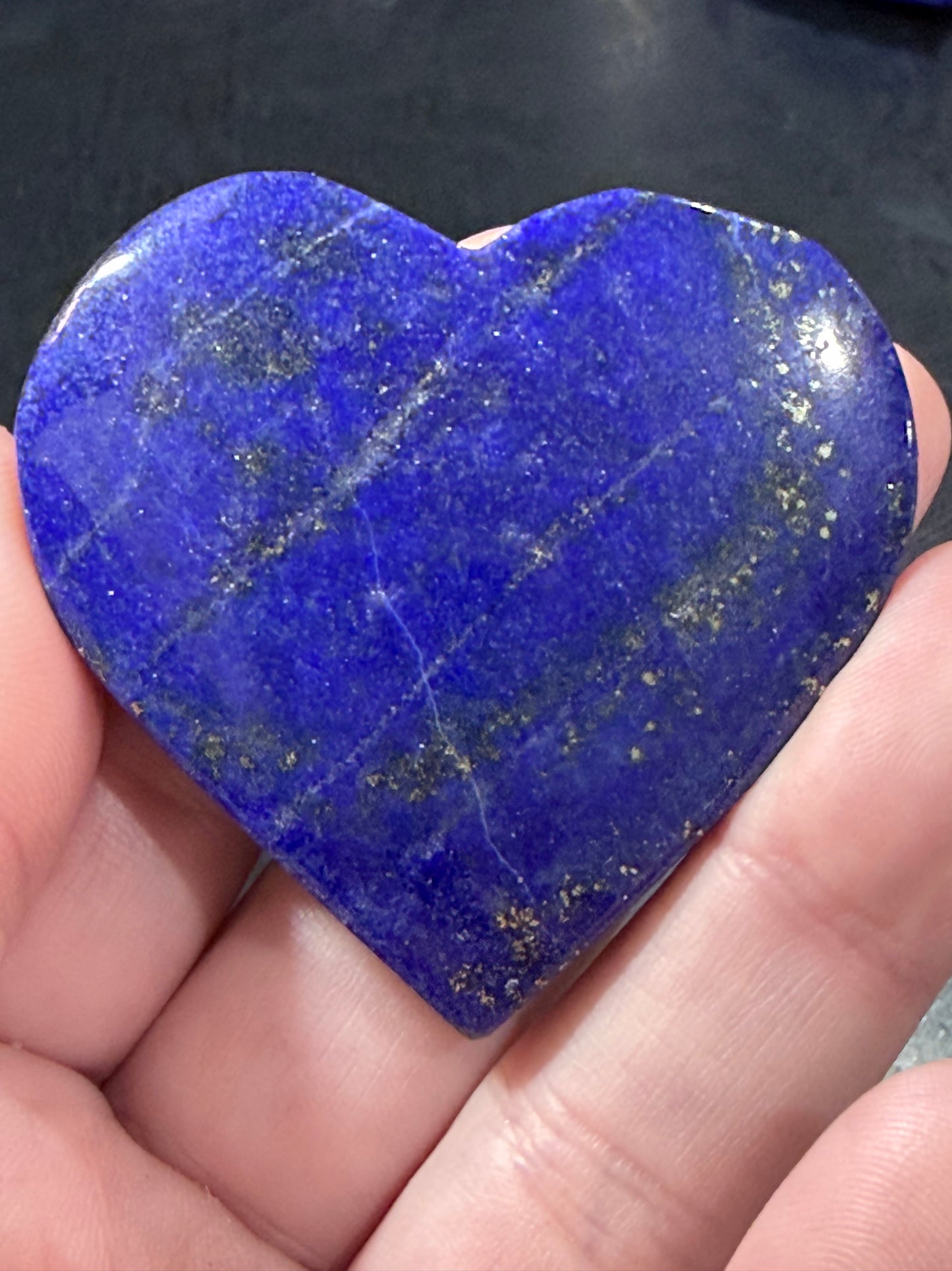 Natural Lapis Lazuli Heart with Pyrite | 5.2 cm | 60g E