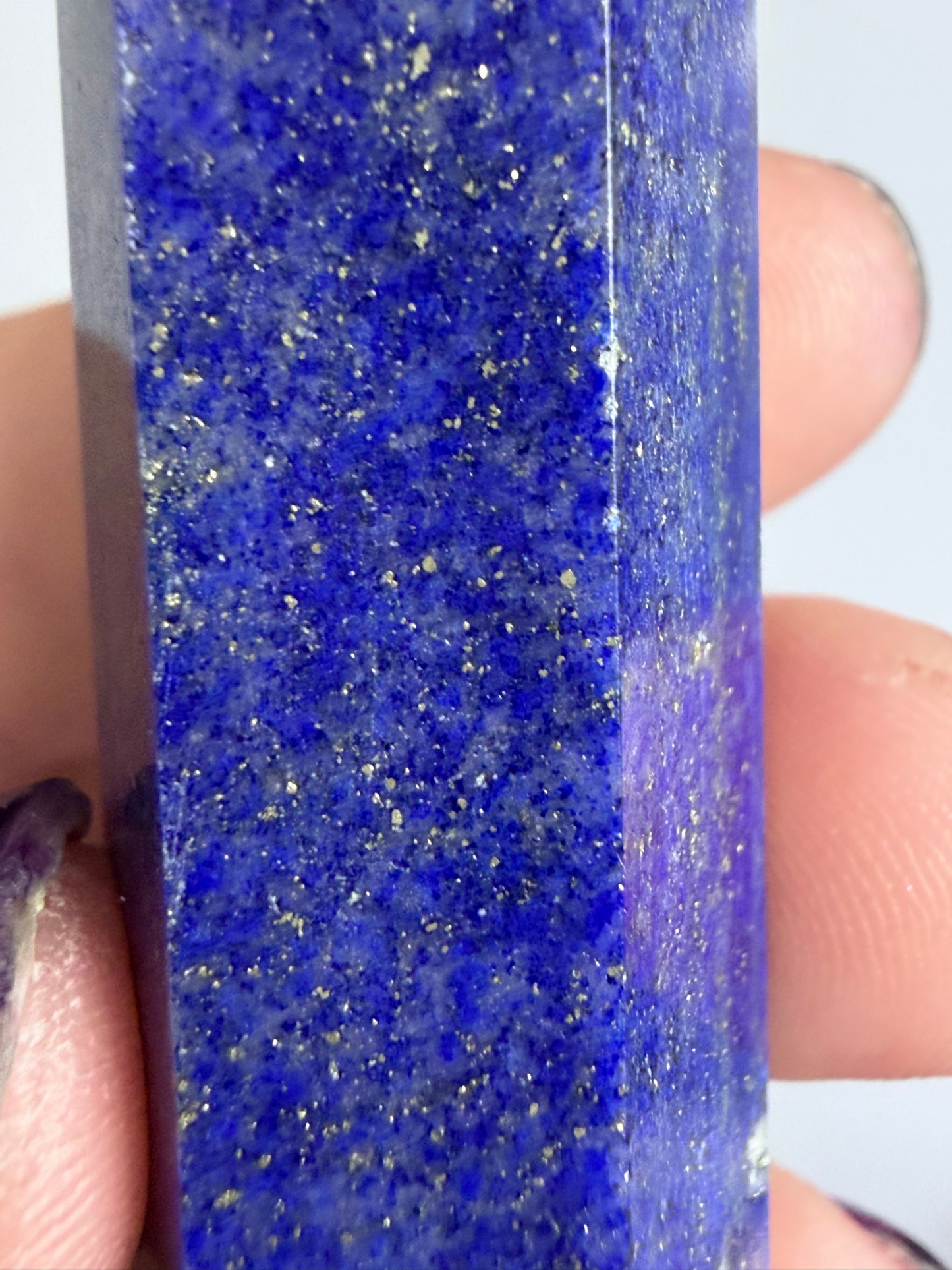 Lapis Lazuli Point | Natural Pyrite Inclusions B