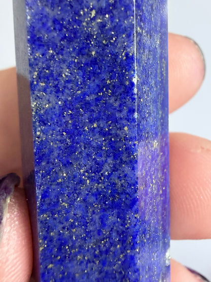 Lapis Lazuli Point | Natural Pyrite Inclusions B