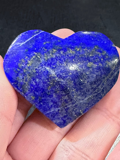 Natural Lapis Lazuli Heart with Pyrite | 4.5 cm | 61g B