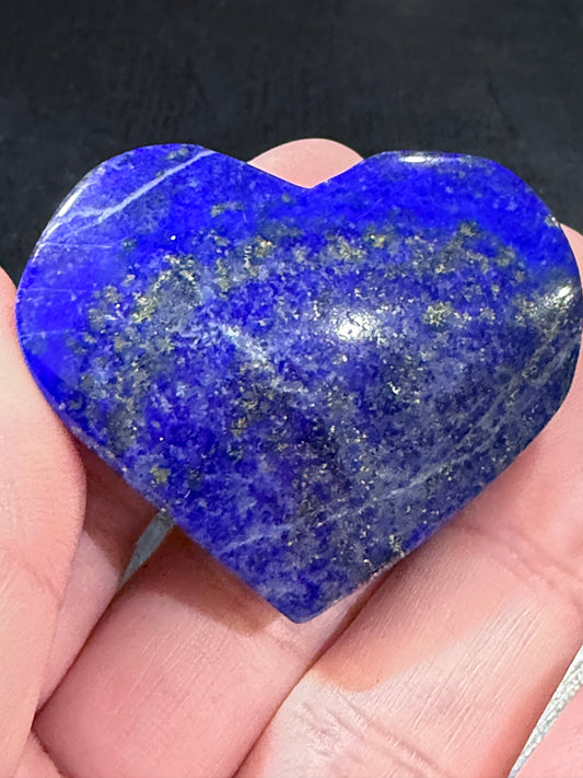 Natural Lapis Lazuli Heart with Pyrite | 4.5 cm | 61g B