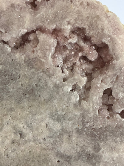 Pink Amethyst Druzy Slice with Stand – 8.2cm