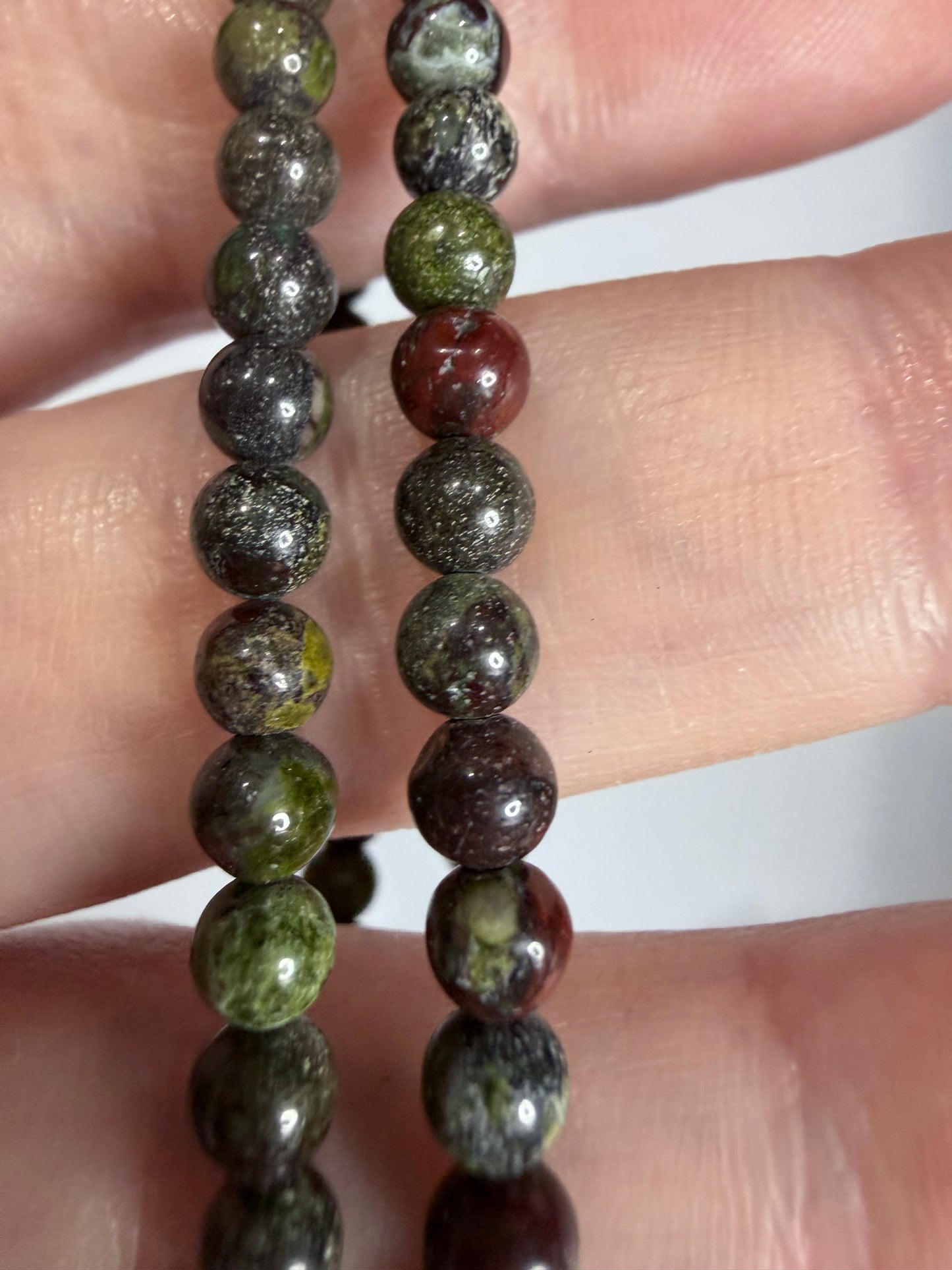 4mm Dragon Blood Jasper Bracelet –

Strength • Courage • Vitality