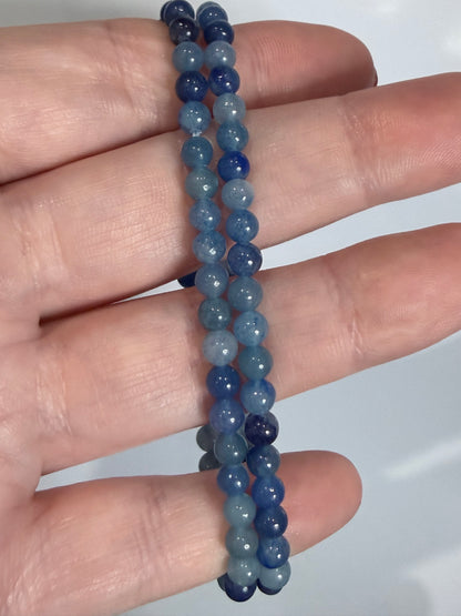 4mm Blue Aventurine Bracelet –

Encourages Confidence