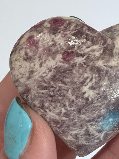 Pink Tourmaline in Matrix Heart A 5cm