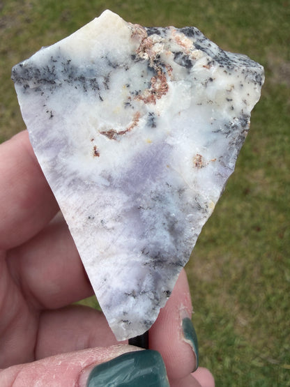 Dendritic Opal Slab on Stand (Merlinite-Style)