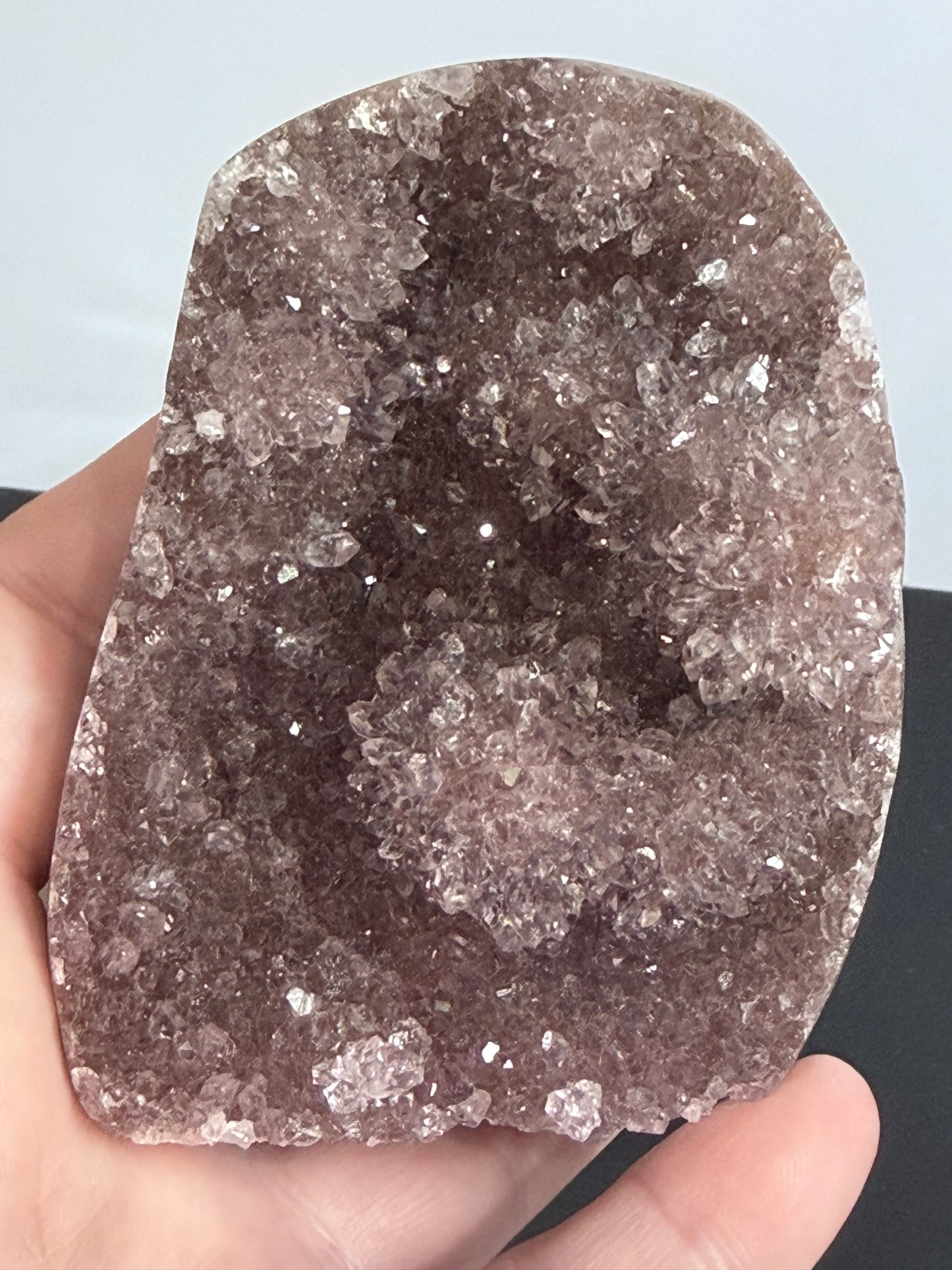 Lavender Amethyst Druzy Agate Freeform – Crystal Cave Formation (310g)