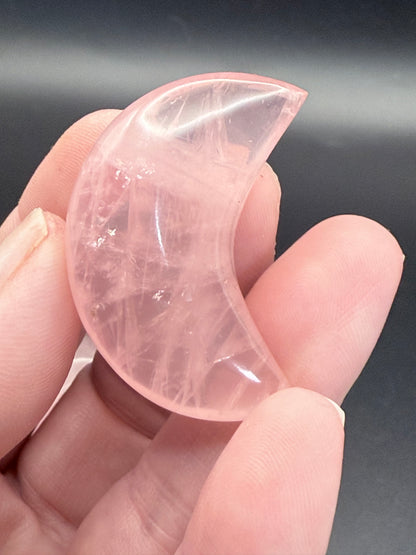 Rose Quartz Moon from Madagascar