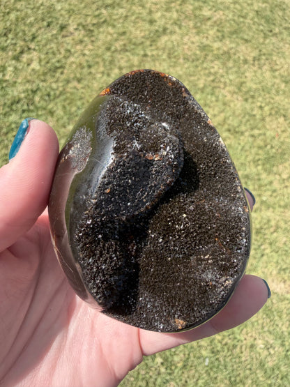 Septarian Druzy Egg — 500 g (9.1 × 5.7 cm) Dragon Stone
