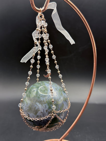 Hanging Sphere Display Stand – Rose Gold Finish (Shere not included)