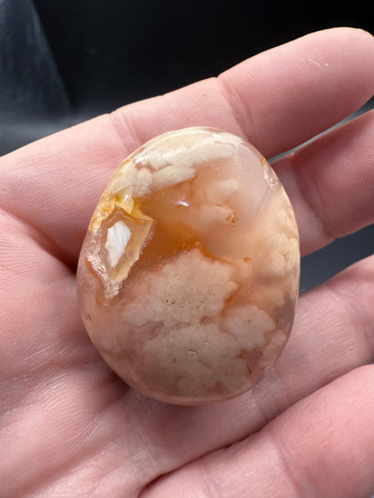 Flower Agate Mini Palm Stones